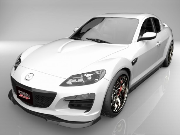 エアロパーツ RX-8 SE3P 後期 フロントアンダースポイラー サイドステップ 2点キット エアロパーツ【EUROU スポーツエアロシリーズ】 詳細