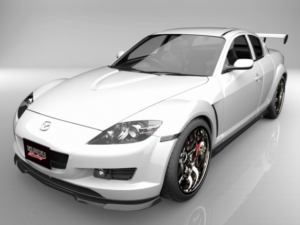 エアロパーツ RX-8 SE3P 前期 フロントアンダースポイラー サイドステップ 2点キット エアロパーツ【EUROU スポーツエアロシリーズ】 詳細